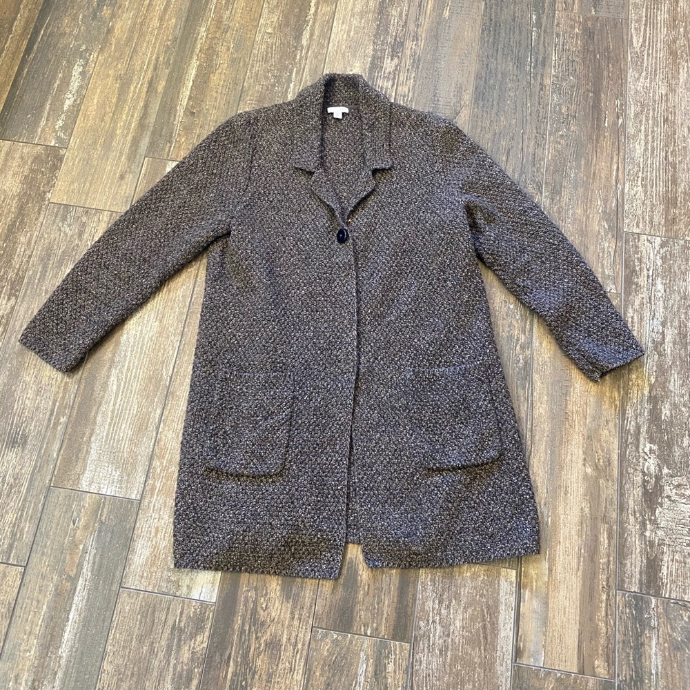 J Jill Petite Cardigan Coat - Med - Multi Brown